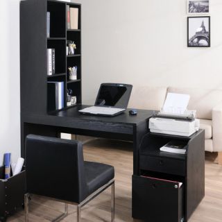 Hokku Designs Concept 2 Piece Modular Computer Desk with Bookcase