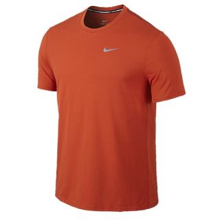 Nike Dri FIT Contour Short Sleeve T Shirt   Mens   Running   Clothing   Anthracite/White