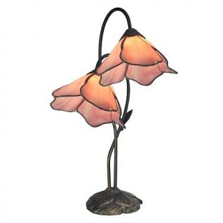 Dale Tiffany Poelking 2 Light Table Lamp   Pink Lily   7244902