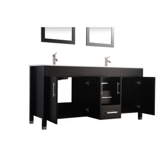 MTDVanities Monaco 63 Double Sink Bathroom Vanity Set with Mirror