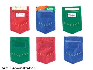 Learning Resources LER6445 Mini Pockets, Blue, Red, Green, 4 x 6, 6/Pack