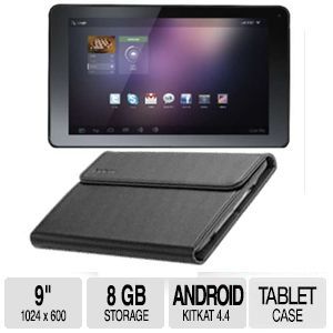 Envizen 9 8GB Dual Core Tablet   V917GT and Kensington Universal Carrying Case For 10 Tablet Bundle