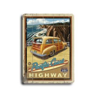 ArteHouse 14 in. x 20 in. Woody at the Beach Vintage Wood Sign DISCONTINUED 0003 0189 26