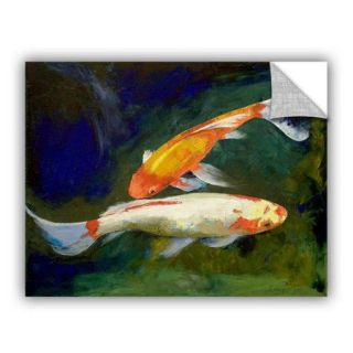 ArtWall ArtApeelz Feng Shui Koi Fish by Michael Creese Painting Print on Canvas