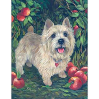 Precious Pet Paintings Norwich Terrier Spring Flag