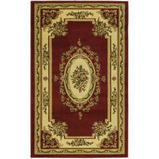 Safavieh Lyndhurst Red and Ivory Rectangular Indoor Machine Made Throw Rug (Common 3 x 5; Actual 39 in W x 63 in L x 0.42 ft Dia)