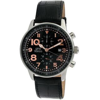 Gino Franco Mens Volare Multifunction Stainless Steel Watch