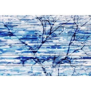 Landscape & Nature Blue Snow Storm Painting Print by ParvezTaj