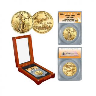2016 ANACS MS70 First Day of Issue Limited Edition of 49 $25 Gold Eagle Coin   8008735