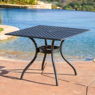 Christopher Knight Home Outdoor Cayman Cast Aluminum Black Sand Dining