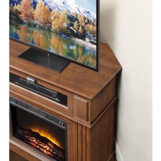 Sumner Corner Media Electric Fireplace for TVs up to 45", Brown