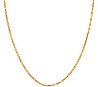 Veronese 18K Clad 24 Adjustable Snake Chain Necklace —