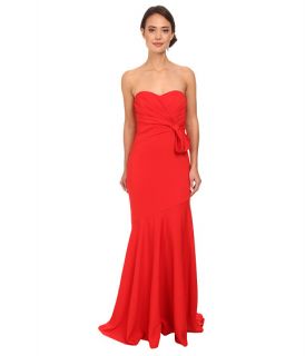badgley mischka strapless stretch crepe gown, Clothing, Women