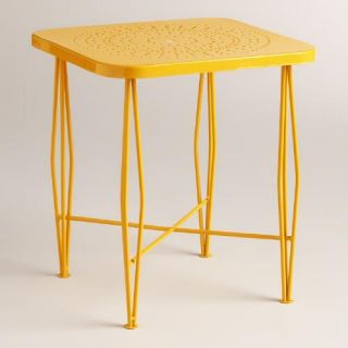 Yellow Metal Alyssa Outdoor Hairpin Side Table