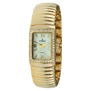 Womens Peugeot® Swarovski Crystal Bezel Expension Bracelet Watch