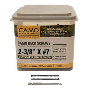 CAMO 2 3/8 in. 316 Stainless Steel Trimhead Deck Screw (700 Count) 0345244S