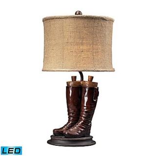 Dimond Lighting Wood River 293 10012 LED9 22 Riding Boots Table Lamp, Polished Tan