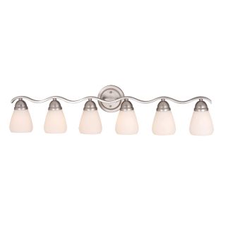 Cascadia Lighting 6 Light Inns Brook Brushed Nickel Bathroom Vanity Light