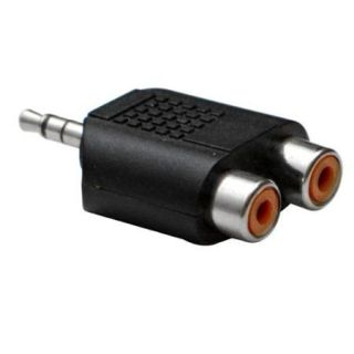 Seismic Audio 3.5 MM 1/8" TRS Male to 2 RCA Female Splitter   Y Mini Pin Stereo Adapter Jack   SAPT55