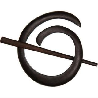 Spiral Shawl Pin Ebony