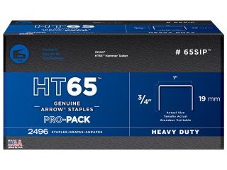 Arrow Fastener 65SIP 2,496 Count 3/4" HT65™ 65SIP™ Pro Pack Heavy Duty Staples