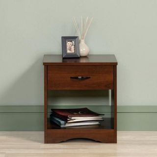 Sauder Beginnings Nightstand, Brook Cherry