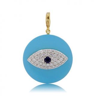 Jewels by Jen 2.75ct CZ Turquoise Color "Evil Eye" Charm   7910012