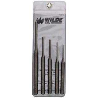 Wilde Tool Pin Punch Set in Natural with Vinyl Pouch (5 Piece) PP5NPVP