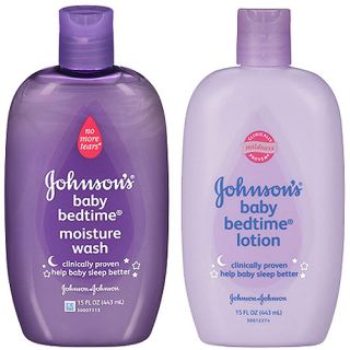Johnson & Johnson Bedtime Lotion and Moisture Baby Wash Bundle