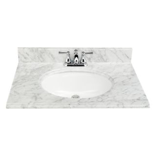 ESTATE by RSI Natural Marble Undermount Single Sink Bathroom Vanity Top (Actual 31 in x 22 in)