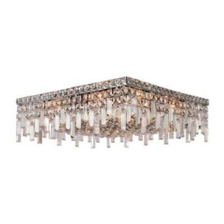 Worldwide Lighting Cascade collection 12 Light Chrome and Crystal Ceiling Light W33619C20