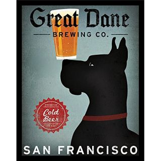 Buy Art For Less Great Dane Brewing Company by Ryan Fowler Framed