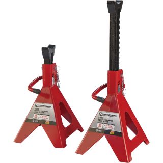 Strongway Double-Locking Jack Stands — Pair, 6-Ton Capacity, 15 5/16in.–23 13/16in. Lift Range  Jack Stands