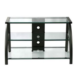 Calico Designs Stilleto Black TV Stand Stilleto TV Stand Champagne / Clear Glass