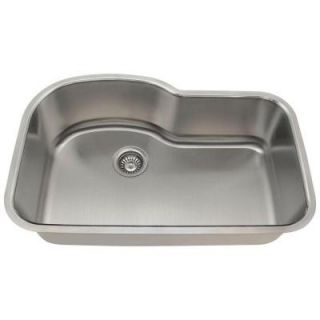 Polaris Sinks Undermount Stainless Steel 31 in. Single Bowl Kitchen Sink P643 18