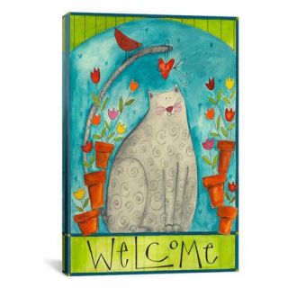 iCanvas 'Kitty Welcome' by Pat Yuille Painting Print on Canvas