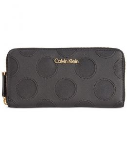 Calvin Klein Polka Dot Zip Continental Wallet   Handbags & Accessories