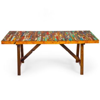 EcoChic Lifestyles Buoy Crazy Reclaimed Wood Dining Table
