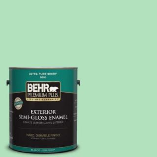 BEHR Premium Plus 1 gal. #P400 3 Folk Tale Semi Gloss Enamel Exterior Paint 505001