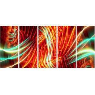 Light Show 5 Piece Graphic Art on Wrapped Canvas Set by DesignArt