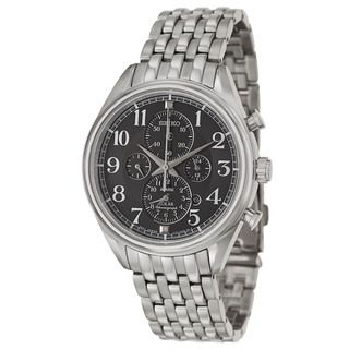 Seiko Mens SSC207 Core Stainless Steel Alarm Chronograph Watch