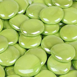 Wholesalers USA 5 lbs of  Glass Gems in Opal Lime