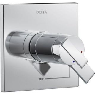 Delta Ara TempAssure 17T Series 1 Handle Volume and Temperature Control Valve Trim Kit in Chrome (Valve Not Included) T17T067