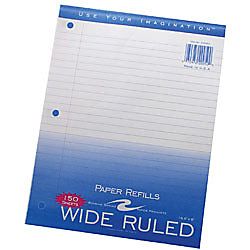 Roaring Spring Wide Ruled Filler Paper 8 x 10 12  Pack Of 150 Sheets