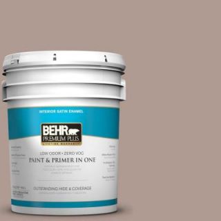BEHR Premium Plus 5 gal. #N170 4 Coffee with Cream Satin Enamel Interior Paint 740005