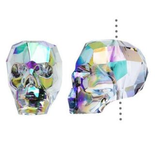 Swarovski Crystal, #5750 Skull Bead 19mm, 1 Piece, Crystal Paradise Shine