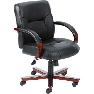 Boss Executive Leather Mid Back Chair