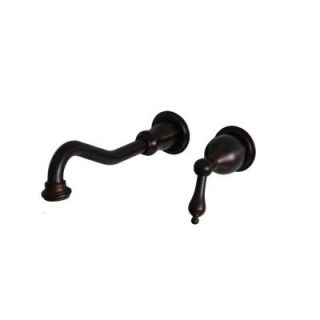 Belle Foret Traditional Wall Mount 1 Handle Vessel Bathroom Faucet in Oil Rubbed Bronze OB WHLX78208