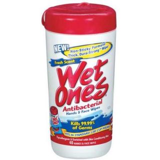 Wet Ones Fresh Scent Antibacterial Wipes, 40 count