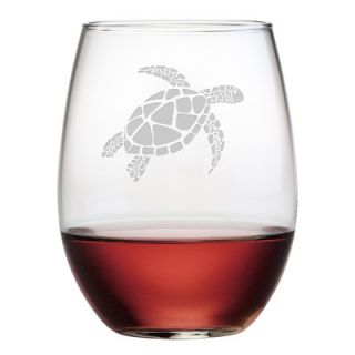 Sea Turtle Stemless Wine Glass by Susquehanna Glass